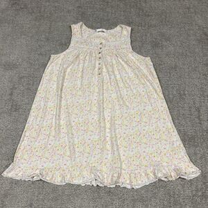 Eileen West Nightgown Womens Large Floral Lace Sleeveless Cottage Core Prairie